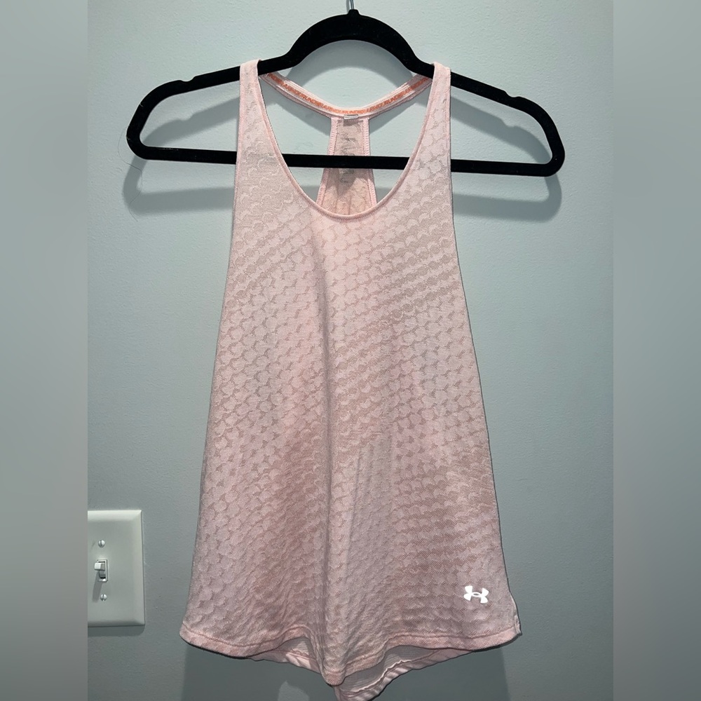 Under Armor racer back jogging shirt - baby pink